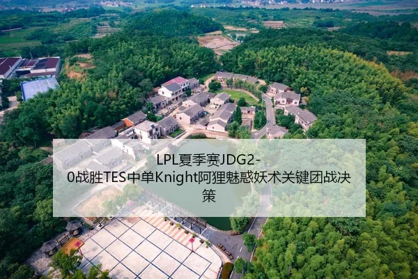 LPL夏季赛JDG2-0战胜TES中单Knight阿狸魅惑妖术关键团战决策
